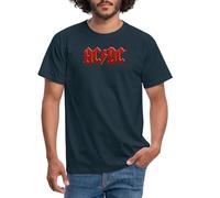 Spreadshirt AC/DC Logo Classique Éclair T Shirt Homme, L, Marine
