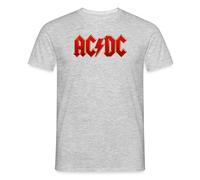 Spreadshirt AC/DC Logo Classique Éclair T Shirt Homme, M, Gris chiné