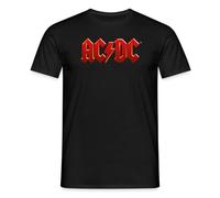 Spreadshirt AC/DC Logo Classique Éclair T Shirt Homme, M, Noir