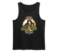Spreadshirt AC/DC Logo High Voltage Album Angus Young Débardeur Homme Bio, 3XL, Noir