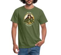 Spreadshirt AC/DC Logo High Voltage Album Angus Young T-Shirt Homme, XXL, Vert Militaire