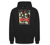 Spreadshirt AC/DC Logo Highway to Hell Album Rétro Sweat À Capuche Unisexe, XL, Noir