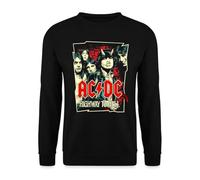 Spreadshirt AC/DC Logo Highway to Hell Album Rétro Sweat Unisexe, 3XL, Noir