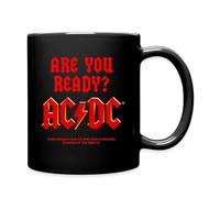 Spreadshirt AC/DC Red Logo Are You Ready Mug Tasse, taille unique, noir