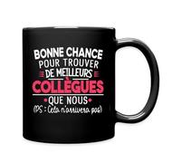 Spreadshirt Adieu Des Collègues De Travail Idée Cadeau Humoristique Tasse Mug, taille unique, noir