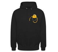 Spreadshirt Adventure Time Jake Poche De Poitrine Sweat À Capuche Unisexe, M, Noir