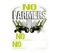 Spreadshirt Agriculture Pas D’agriculteurs Pas D’avenir Autocollant Sticker, 10 x 10 cm, brillant transparent