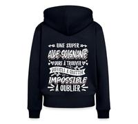 Spreadshirt Aide Soignante Aides Soignants Veste À Capuche Premium Femme, M, Bleu Marine