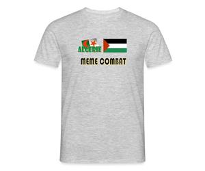 Spreadshirt Algérie Et Palestine Même Combat T Shirt Homme
