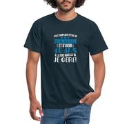 Spreadshirt Anniversaire 40 Ans Beau Gosse Je Gère Cadeau Humour T Shirt Homme, 3XL, Marine