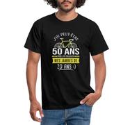 Spreadshirt Anniversaire 50 Ans - Cadeau Humoristique pour Cycliste - Cyclisme Vélo T-Shirt Homme, XL, Noir
