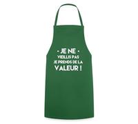 Spreadshirt Anniversaire Je Ne Vieillis Pas Je Prends De La Valeur Tablier Cuisine, taille unique, vert foncé