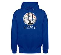 Spreadshirt AR Men Phare Bretagne Breizh Mer Océan Cadeau Breton Sweat À Capuche Unisexe, L, Bleu Royal