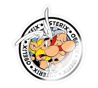 Spreadshirt Astérix & Obélix Á l'Aventure Avec Idéfix Autocollant Sticker, 10 x 10 cm, brillant transparent