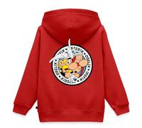 Spreadshirt Astérix & Obélix Á L'Aventure avec Idéfix Sweat À Capuche Enfant Premium, 146/152 (10 Ans), Rouge