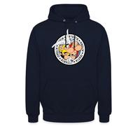 Spreadshirt Astérix & Obélix Á L'Aventure avec Idéfix Sweat À Capuche Unisexe, S, Marine