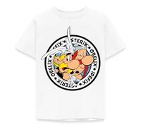 Spreadshirt Astérix & Obélix Á L'Aventure avec Idéfix T Shirt Ado, 134/146 (9-11 Ans), Blanc