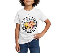 Spreadshirt Astérix & Obélix Á L'Aventure avec Idéfix T Shirt Enfant, 110/116 (5-6 Ans), Blanc