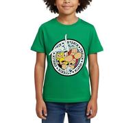 Spreadshirt Astérix & Obélix Á L'Aventure avec Idéfix T Shirt Enfant, 110/116 (5-6 Ans), Vert