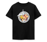 Spreadshirt Astérix & Obélix Á L'Aventure avec Idéfix T-Shirt Enfant, 98/104 (3-4 Ans), Noir
