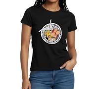 Spreadshirt Astérix & Obélix Á L'Aventure avec Idéfix T Shirt Femme, S, Noir