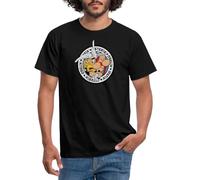 Spreadshirt Astérix & Obélix Á L'Aventure avec Idéfix T Shirt Homme, M, Noir