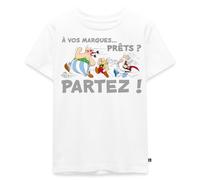 Spreadshirt Astérix & Obélix À Vos Marques Prêts Partez Sport Drôle T Shirt Enfant Premium, 110/116 (4 Ans), Blanc