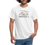 Spreadshirt Astérix & Obélix À Vos Marques Prêts Partez Sport Drôle T-Shirt Homme, XL, Blanc