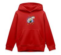 Spreadshirt Asterix & Obelix Asterix Gâteau d'anniversaire Sweat À Capuche Enfant Premium, 110/116 (4 Ans), Rouge