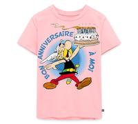 Spreadshirt Asterix & Obelix Asterix Gâteau d'anniversaire T Shirt Enfant Premium, 134/140 (8 Ans), Rose
