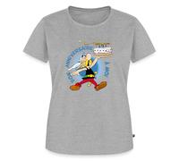 Spreadshirt Asterix & Obelix Asterix Gâteau d'anniversaire T Shirt Femme Premium, XS, Gris chiné