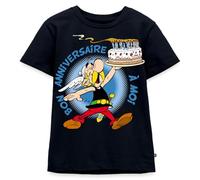 Spreadshirt Asterix & Obelix Asterix Gâteau d'anniversaire T-Shirt Premium Enfant, 134/140 (8 Ans), Bleu Marine