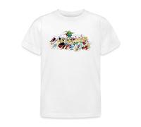 Spreadshirt Astérix & Obélix Attaque du Village T-Shirt Enfant, 122/128 (7-8 Ans), Blanc
