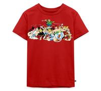 Spreadshirt Astérix & Obélix Attaque du Village T Shirt Enfant Premium, 122/128 (6 Ans), Rouge