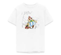 Spreadshirt Astérix & Obélix avec Idéfix dans La Nature T Shirt Ado