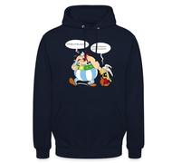 Spreadshirt Astérix & Obélix Boudeur Dispute Grincheux Sweat À Capuche Unisexe, XXL, Marine