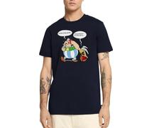 Spreadshirt Astérix & Obélix Boudeur Dispute Grincheux T-Shirt Premium Homme, XL, Bleu Marine