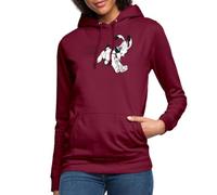 Spreadshirt Astérix & Obélix Chien Idéfix Court Sweat À Capuche Femme, M, Bordeaux