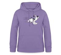 Spreadshirt Astérix & Obélix Chien Idéfix Court Sweat À Capuche Femme, XL, Lavande
