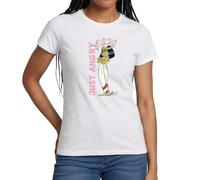 Spreadshirt Astérix & Obélix Cléopâtre Just Angry T Shirt Femme, S, Blanc