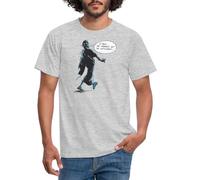 Spreadshirt Astérix & Obélix Coup De Poing Paf Humoristique T Shirt Homme, L, Gris chiné