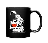 Spreadshirt Astérix & Obélix d'Idéfix Amour Cadeau Saint-Valentin Mug Tasse, taille unique, noir