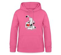 Spreadshirt Astérix & Obélix d'Idéfix Amour Cadeau Saint-Valentin Sweat À Capuche Femme, S, Rose