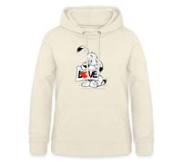 Spreadshirt Astérix & Obélix d'Idéfix Amour Cadeau Saint-Valentin Sweat À Capuche Femme, XL, Vanille