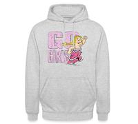 Spreadshirt Asterix & Obelix Go Girls Bonemine Sweat À Capuche Unisexe, 4XL, Gris Clair chiné