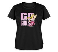 Spreadshirt Asterix & Obelix Go Girls Bonemine T Shirt Femme Premium, L, Noir
