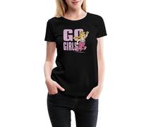 Spreadshirt Asterix & Obelix Go Girls Bonemine T Shirt Femme Premium, M, Noir