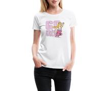 Spreadshirt Asterix & Obelix Go Girls Bonemine T Shirt Femme Premium, S, Blanc