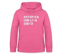 Spreadshirt Astérix & Obélix & Idéfix Écriture Sweat À Capuche Femme, XL, Rose