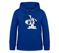 Spreadshirt Astérix & Obélix Idéfix Frappe Toc Toc Toc Sweat À Capuche Femme, M, Bleu Royal